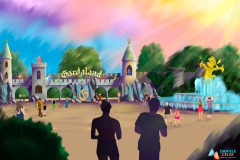 Daniele_Celva_illustrazione_artwork_parco_dvivertimenti-idea_ingresso_Gardaland